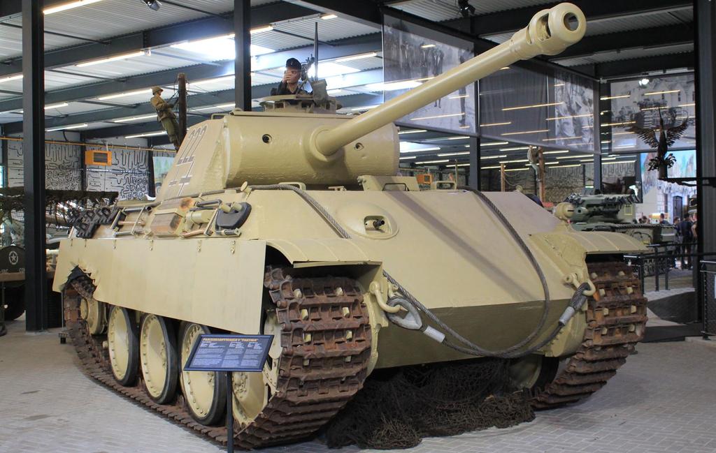 Didier Bouvy, May 2014 Panther Ausf. G National War and Resistance Museum, Overloon (Netherlands) Fahrgestell number 128427 (MNH, July 1944). Belonged to the Pz. Brig. 107. (source : http://www.