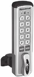 Electronic push button cabinet locks can be installed easily on new or retrofit applications.