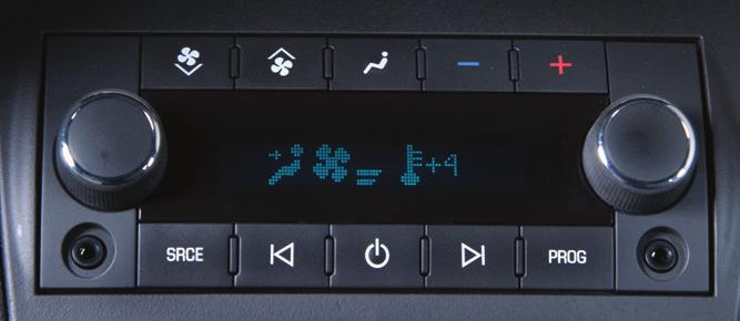 Use the temperature control knob (C) to adjust the rear climate control temperature. Note: Maximum system operation is achieved by turning on the rear system even if the rear seats are unoccupied.