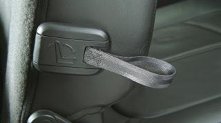 5. After entering/exiting, push the top of the seatback rearward until the seatback and floor tracks lock. 6. Push down at the rear of the seat cushion to lock it in place. Slide the Seat B 1.