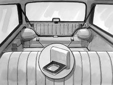 Two-door Models: Top strap anchor brackets are located in the cargo area of your vehicle.