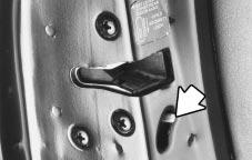 To Open a Rear Door With the Security Lock If you want to open a rear door when the security lock is on: 1. Unlock the door from the inside. 2. Then open the door from the outside.