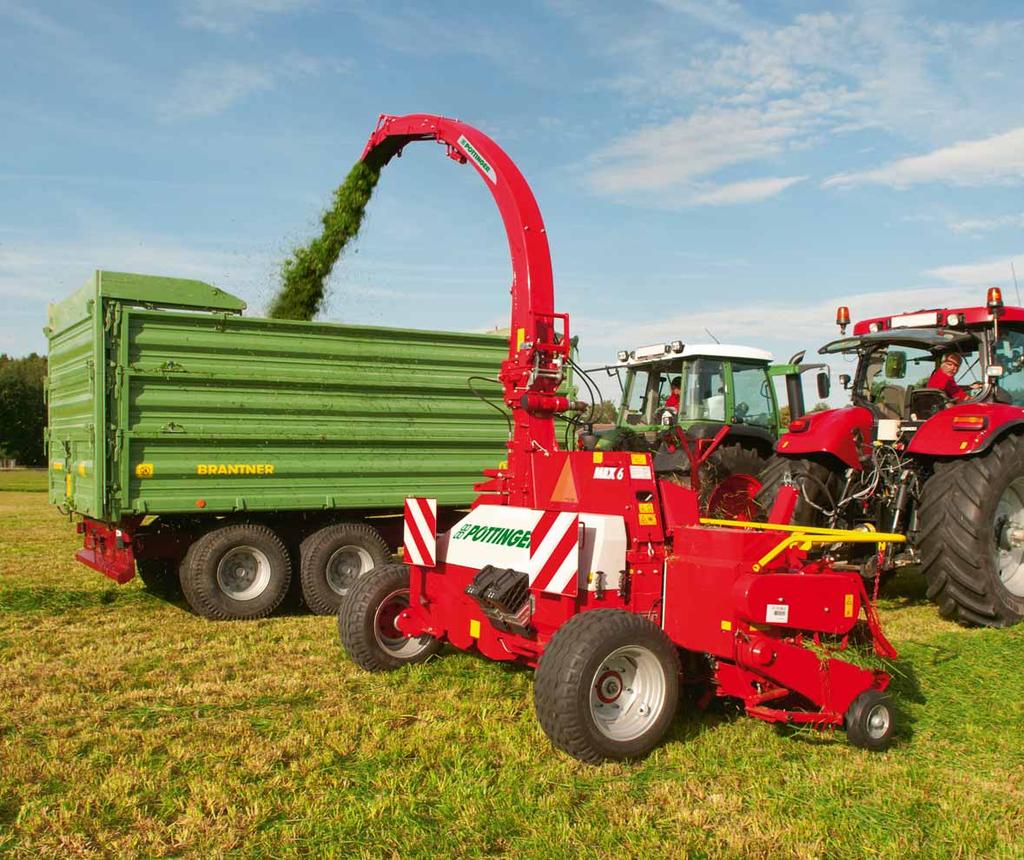 MEX 6 for high-performance grass harvesting Pöttinger bring their vast grassland machinery engineering experience to bear in the MEX 6.