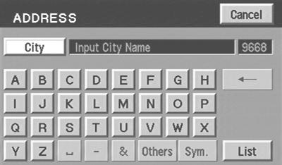 Entertainment Systems 5. You may use the keyboard to input the desired city. Points of interest (POI) Select Point of Interest from the Destination Entry Menu.