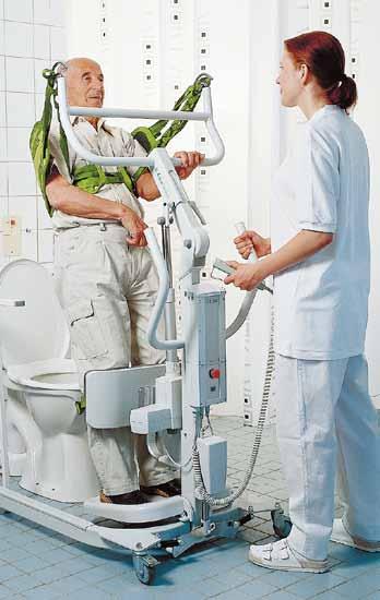 Sabina is a smooth and versatile sit-to-stand lift, intended for patients who can participate actively in the raising operation.