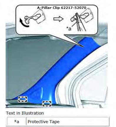 A-Pillar clip 62217-52070 is not provided in the mirror kit. This item must be ordered separately.