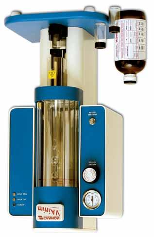 CANNON miniav Automatic Viscometer Meets all ASTM D 445 Precision Specifications Convenient and Affordable Automated Testing 100-Fold Range Tubes for Kinematic Viscosities Between 0.