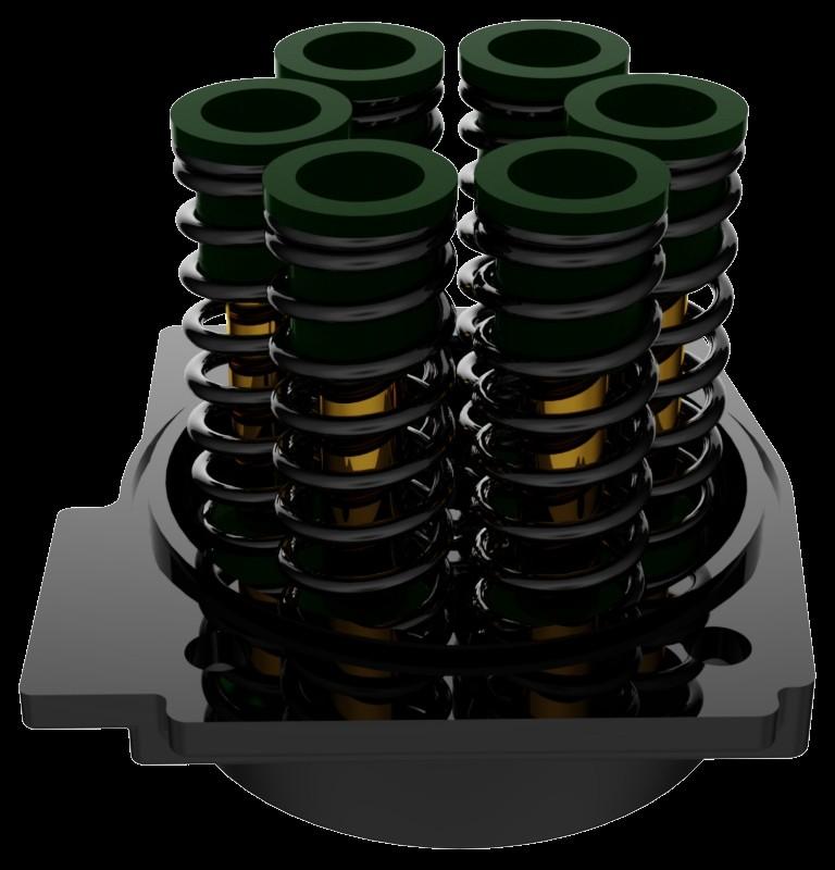 B. Spring Configurations The Spears NM series actuator uses fully encapsulated, preloaded spring cartridges that are easily configured for adjustable spring return torque.