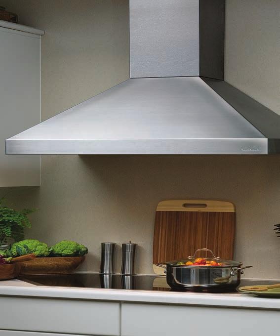 R WALL MOUNTED HOODS EUROLINE PDH14-K The Euroline Series is a versatile European style hood that can stand alone or be installed between cabinets.