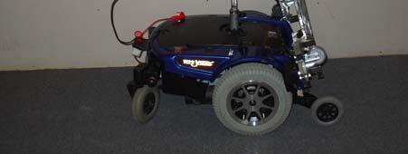 6. The wheelchair trainer can now be stored until needed, by leaning
