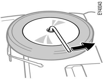 Spare tire location is shown in the illustration. 1.