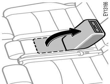 Armrest To use the armrest, pull the armrest out as shown in the illustration. NOTICE To prevent damage to the armrest, avoid putting heavy loads on it.