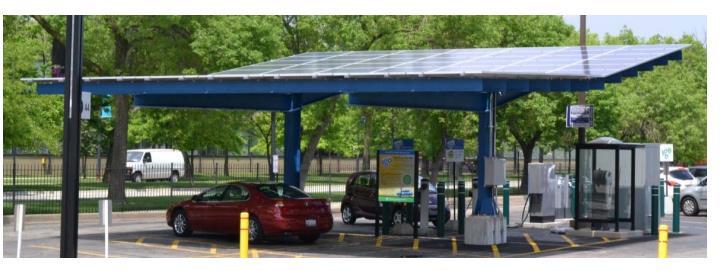 40 Figure 4.10 Solar panels and charging stations at IIT [36].
