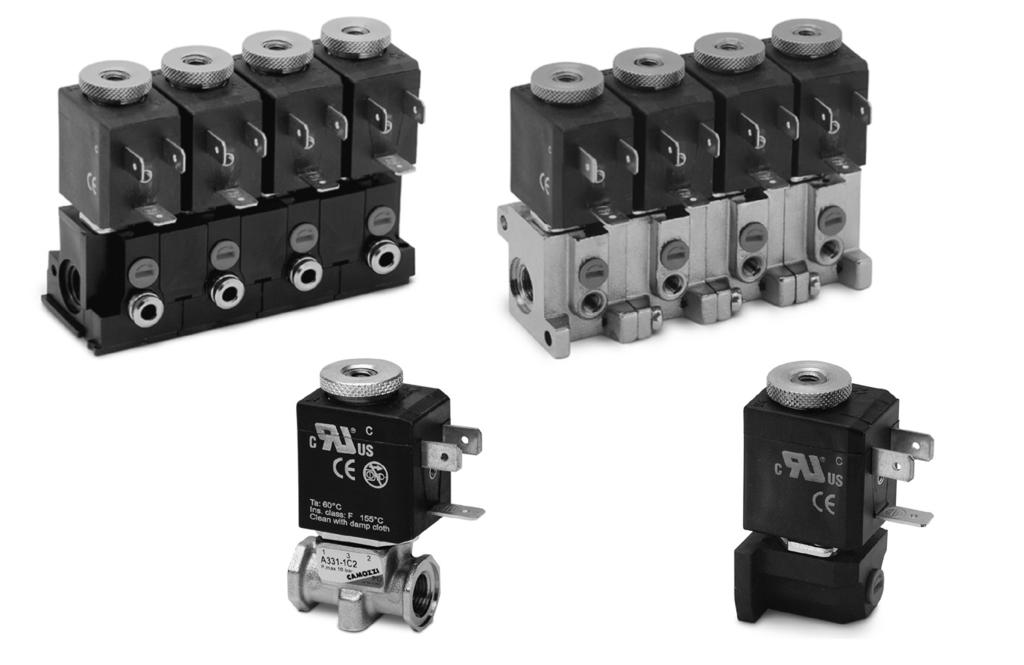 CATALOGUE > Release 8.5 > Directly operated solenoid valves Series A Directly operated solenoid valves Series A /-way, 3/-way NC and NO.