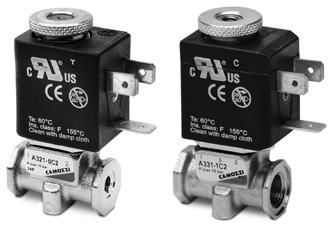 > Directly operated solenoid valves Series A CATALOGUE > Release 8.5 / and 3/-way solenoid valves Mod. A3 and Mod.