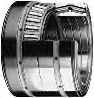 Slots in the inner-ring spacer permit lubricant to flow from the bearing chamber to the roll neck. The inner-ring spacers also are hardened to minimize face wear.
