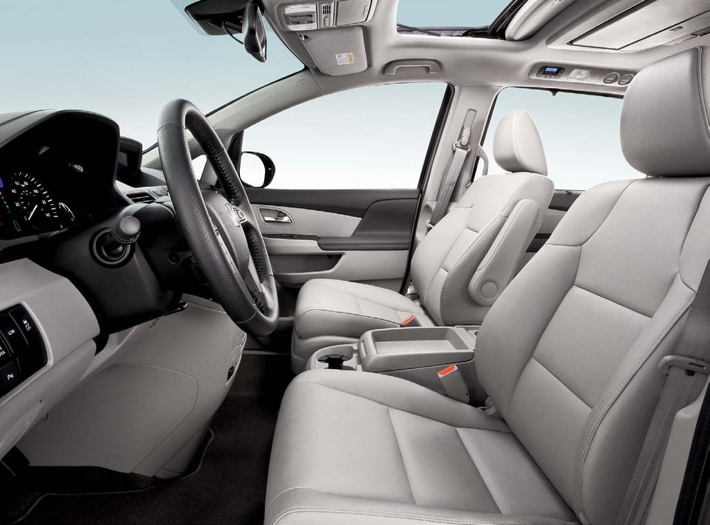 SEATING FOR EIGHT For all shapes and sizes. Odyssey Touring Elite shown with Gray Leather.