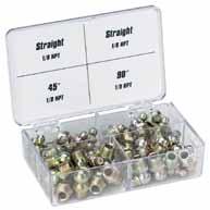 11-955 11-957 11-954 Grease Fitting Assortments Standard Grease Fitting Assortment 8 Piece 1/4-28