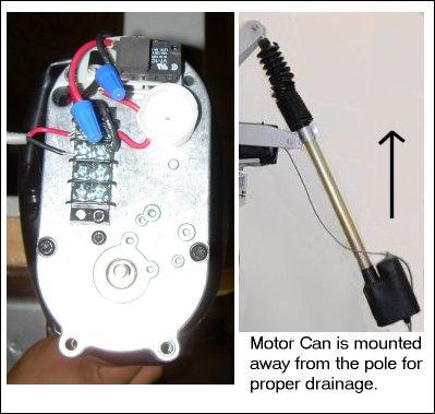 Section 6 Power Connection to the Elevation Actuator Warning! Never apply power to the actuator until it has been securely bolted into place.