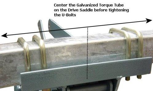 Tighten the U-bolt Nylock nuts to 70 Ft-Lbs of torque TIGHTEN NYLOCK 5/16