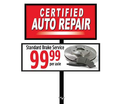 assistance CERTIFIED AUTO REPAIR ROADSIDE ASSISTANCE PLAN Available with most services at no