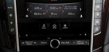 7 8 8 3 5 6 4 FM/AM/HD Radio /SiriusXM * Satellite Radio (if so equipped) 3 4 5 6 7 AUDIO BUTTON Press to display the AUDIO screen on the lower display.