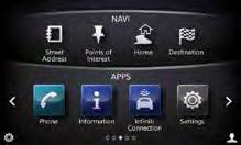 Navigation System (if so equipped) INFINITI CONTROLLER Turn to highlight an item and press ENTER to select the highlighted item on the upper display menu screen.