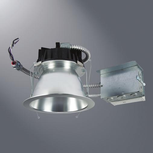 ESCRIPTION 6-inch recessed LE for international, remodel or retrofit applications. Offered with narrow, medium, or wide beam reflectors designed for glare free even illumination.