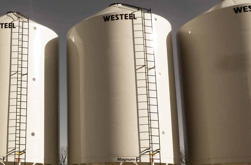 Ladders shown without recommended safety cages. Page 4. Wide-Corr Flat Bottom Bins From 2,390 to 56,730 bushels (See specifications on page 18) Page 12.