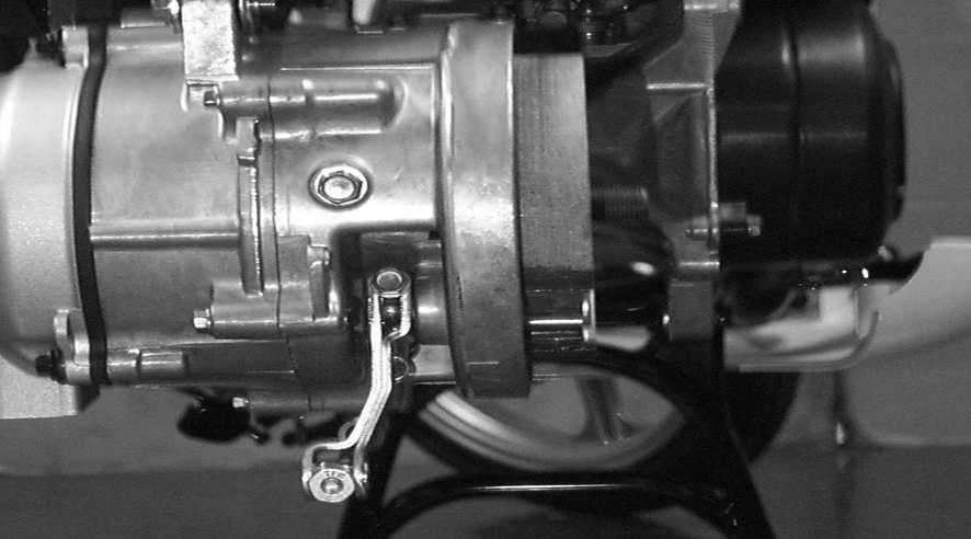 14. REAR WHEEL/REAR BRAKE/REAR SHOCK ABSORBER Remove the brake cam bolt to remove the brake arm, wear indicator plate and felt seal.