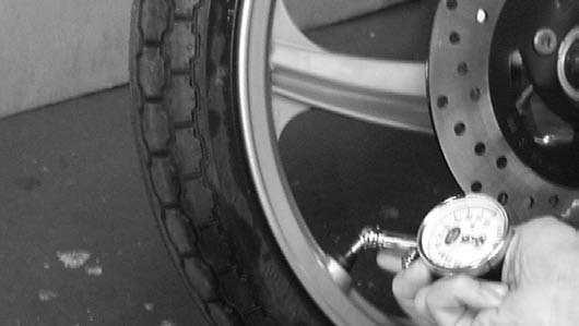 3. INSPECTION/ADJUSTMENT MOVING DEVICE TIRES Tire Pressure Check the tire pressure. Tire pressure should be checked when tires are cold.