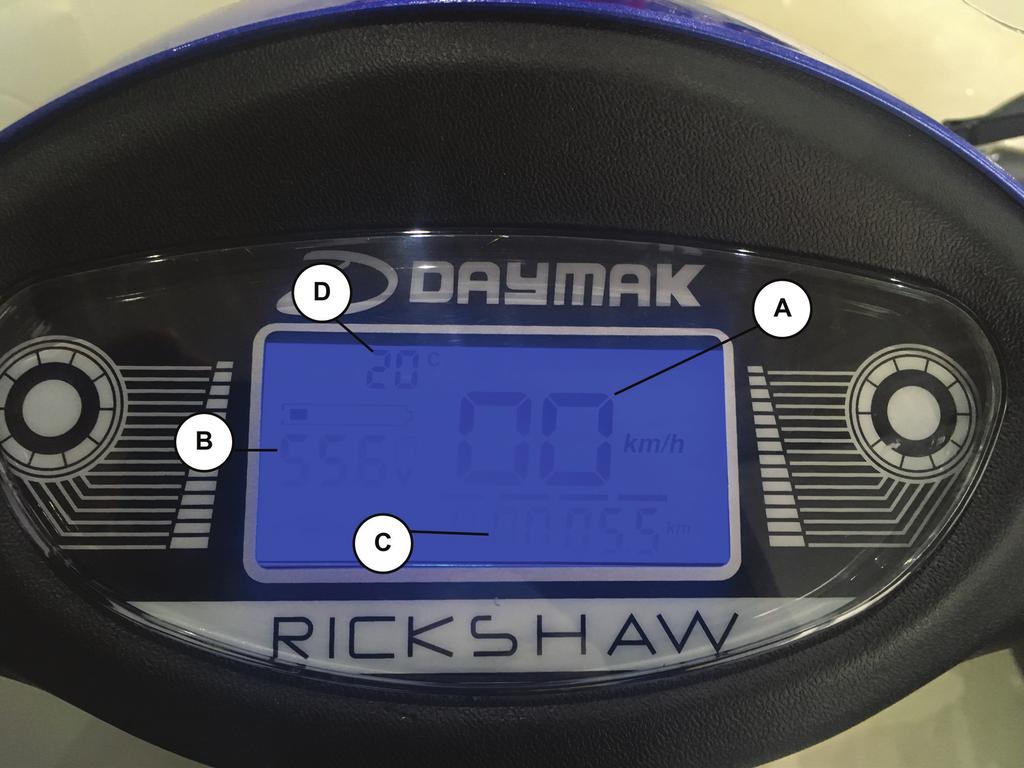 Features The Rickshaw King features a digital LED display to show your speed travel time and moe.