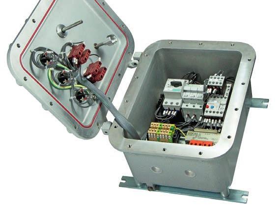 Features of junction boxes for control, monitoring and signalling units Ex d Control, monitoring and signalling units are used to produce control boards that, when positioned near the electrical