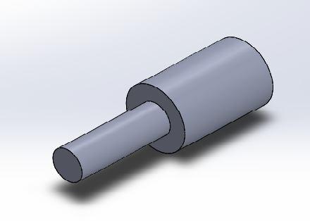 larger section and 40mm diameter of smaller section. Deflection of sheet (δ) to get required radius of curvature of 40mm is 39.10mm.