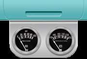 Standard gauges are not illuminated unless purchased as part of Standard PLUS panel kits.