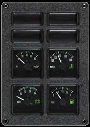 Stewart Warner offers two pre-assembled 4 Gauge Cluster ( 4 GC ) 12-volt instrument panels, available in either a vertical or a horizontal configuration.