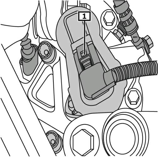 Parking brake emergency unlocking device Figure 3 Disconnect multiple connection plug from servomotor 30