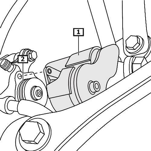 Carefully remove servomotor from brake caliper. (1) Remove sealing ring(s).