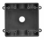 Non-Metallic Weatherproof Outlet oxes Closure plugs and mounting lugs included. CS Standard: C22.2 No. 18.