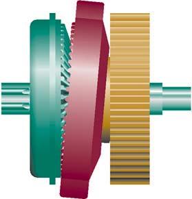 System components Gear mechanism The gear mechanism is responsible for the first gear reduction stage (1:3) from electric motor to swash plate gear.