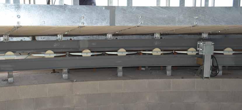 Double Beam Carriage Roller System Designed with a double beam carriage roller system under the platform, the well thought-out system offers reduced point loading and an extremely low maintenance