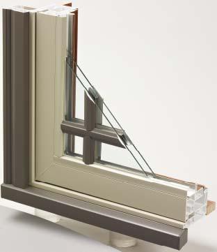 integrity White or Beige units (color is integral part of the extrusion) 7/8" double-pane, insulating LoE glass with argon gas* Glazed to the exterior with beveled glazing beads, providing long-term