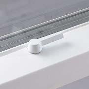 Recessed sash lock Pull handle for both sash White Beige Clay DOUBLE SLIDER OPTIONAL FEATURES GLASS: (see pg.