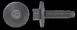 BODY BOLTS BOULONS DE CARROSSERIE 245 Special Indented Hexagon Head Bolts with aligning points for pre-drilled panels. Phosphate finish.