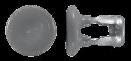 BLIND WELL NUTS ÉCROUS PUITS OBTURATEURS 239 Consists of a flanged neoprene bushing with a captive brass insert nut.