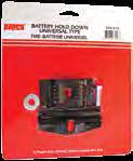 UNIVERSAL BATTERY HOLD DOWNS FIXE - BATTERIE UNIVERSEL 570 These four styles fit most popular batteries.