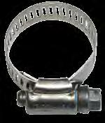 8) Stainless Steel band and housing with a Zinc Plated Steel Screw. The All-Stainless Steel clamp Features a 30 (8.8) Stainless Steel band and housing with a 305 Stainless Steel Screw.