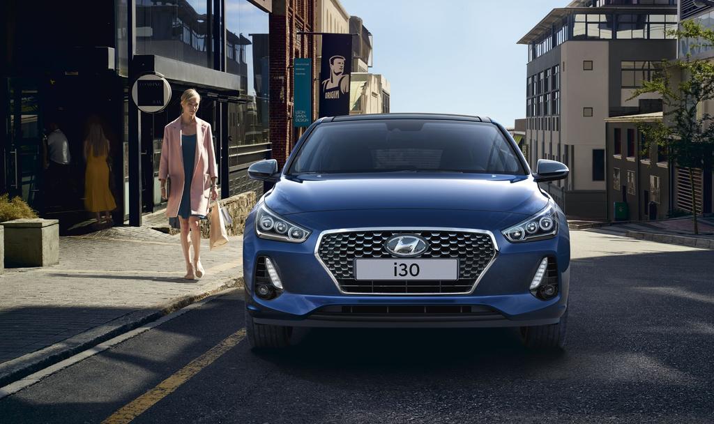 Move on in timeless style. The confident design concept of the New Generation i30 shines through every detail.