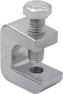 6 BEAM CLAMPS Features: This heavy-duty "electrician's" style beam clamp is cast in stainless for superior strength and corrosion resistance.