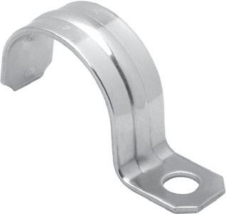 Stainless Steel Fittings Straps ONE HOLE STRAPS Trade 410SS Std Pkg. A B C D E F G 410SS 1 /2" 400 400 4 0.420" 0.390" 0.075" 0.937" 1.375" 0.625" 0.250" 411SS 3 /4" 200 200 5 0.525" 0.500" 0.090" 1.